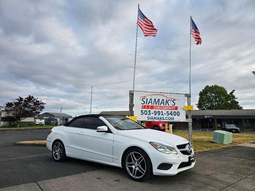 Polar White 2015 Mercedes-Benz E-Class Cabriolet BLACK TOP