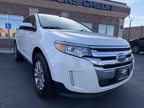 White Platinum Metallic Tri-Coat 2014 Ford Edge Limited