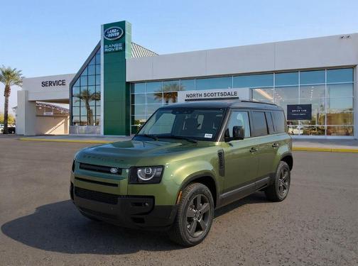 Woolstone Green Metallic 2026 Land Rover Defender P400 X-Dynamic SE