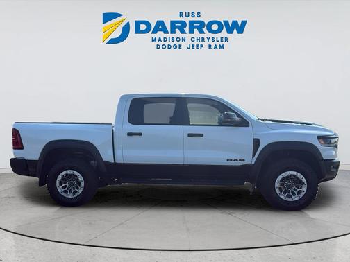 Bright White Clearcoat 2025 RAM 1500 RHO Crew Cab 4x4 5'7' Box