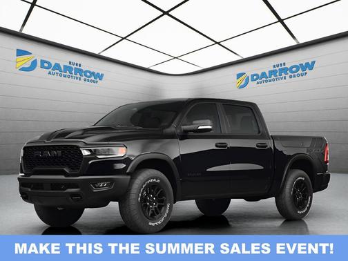 Diamond Black Crystal Pearlcoat 2026 RAM 1500 RHO Crew Cab 4x4 5'7' Box