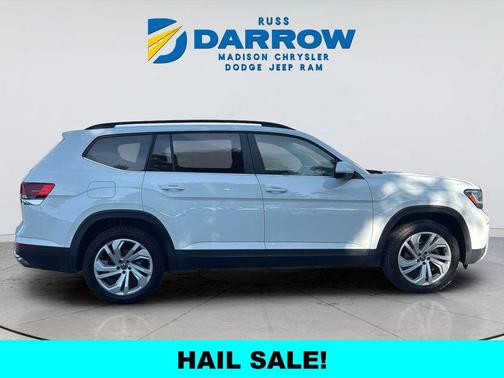 Pure White 2022 Volkswagen Atlas 3.6L SE w/Technology