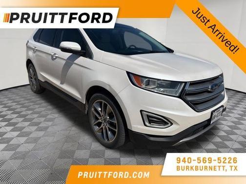 White Platinum Clearcoat Metallic 2017 Ford Edge Titanium