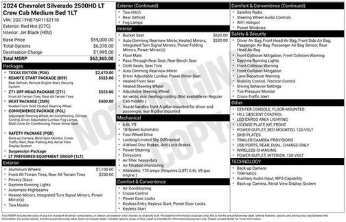 Red 2024 Chevrolet Silverado 2500 LT