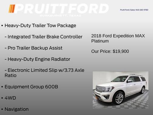 White Platinum Clearcoat Metallic 2018 Ford Expedition Max Platinum