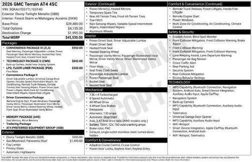 Ebony Twilight Metallic 2026 GMC Terrain AT4