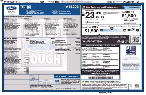 Antimatter Blue Metallic 2023 Ford F-150 King Ranch