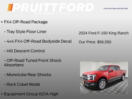 Rapid Red Metallic Tinted Clearcoat 2024 Ford F-150 King Ranch