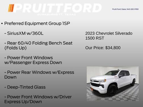 Summit White 2023 Chevrolet Silverado 1500 RST
