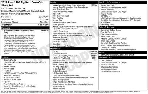 2017 RAM 1500 Big Horn