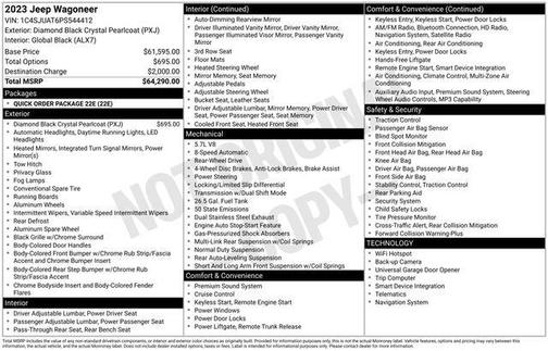 Diamond Black 2023 Jeep Wagoneer Base