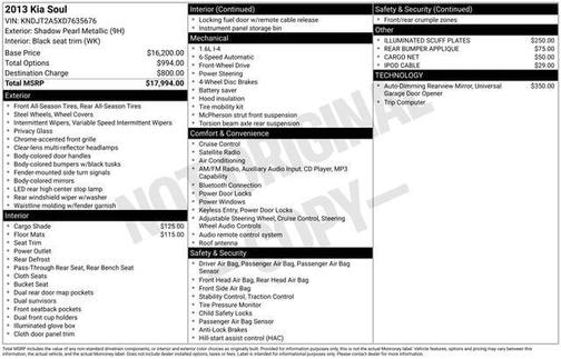 Shadow Pearl Metallic 2013 Kia Soul Base