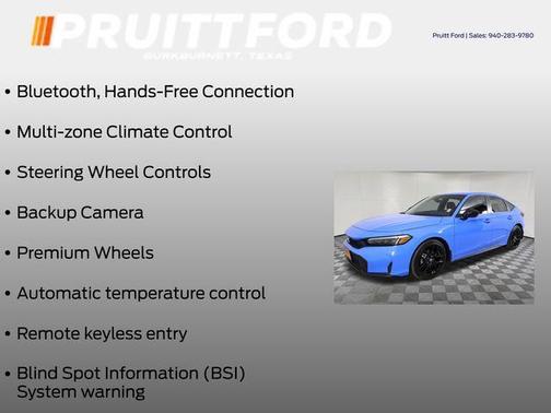 Boost Blue Pearl 2026 Honda Civic Sport