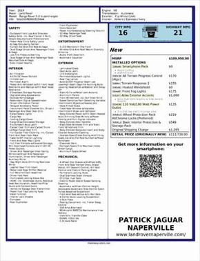 White 2019 Land Rover Range Rover 5.0L V8 Supercharged