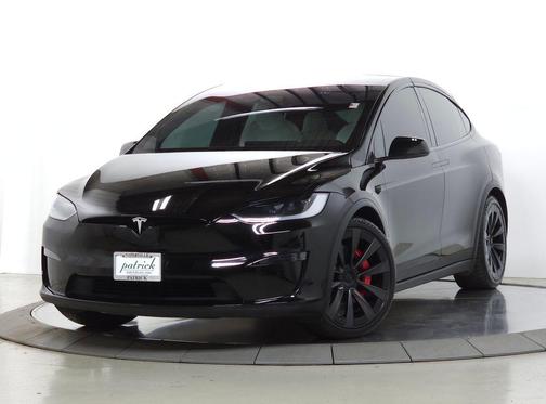 Solid Black 2023 Tesla Model X Plaid Tri Motor All-Wheel Drive