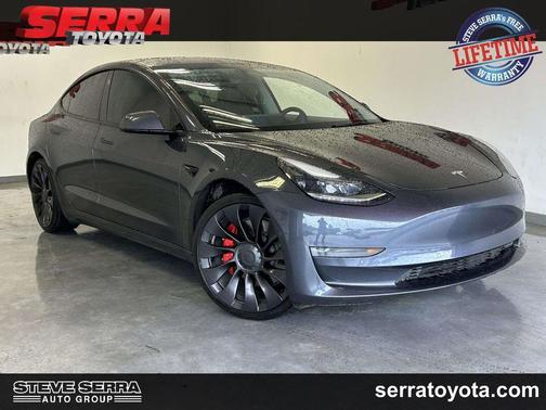 Gray 2022 Tesla Model 3 Performance