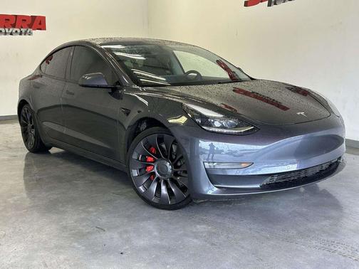 Gray 2022 Tesla Model 3 Performance