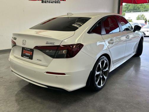 Platinum White Pearl 2025 Honda Civic Hybrid Sport Touring