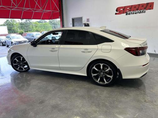 Platinum White Pearl 2025 Honda Civic Hybrid Sport Touring