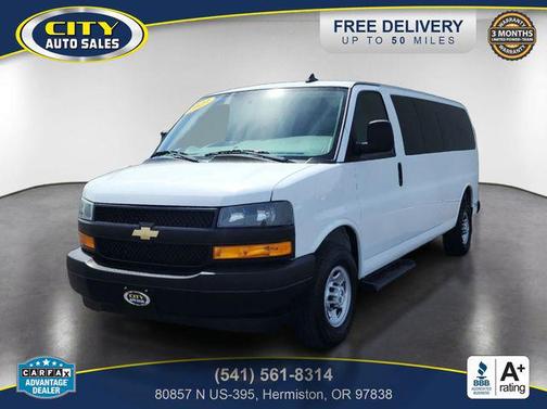 Summit White 2023 Chevrolet Express 3500 RWD 3500 Extended Wheelbase LS