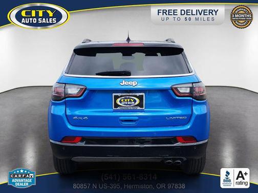 Laser Blue Pearlcoat 2022 Jeep Compass Limited