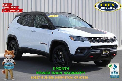 Bright White Clearcoat 2023 Jeep Compass Trailhawk