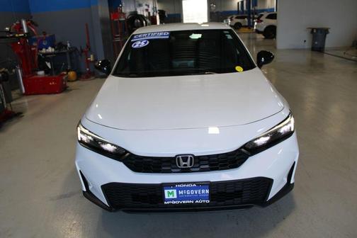 Platinum White Pearl 2025 Honda Civic Sport