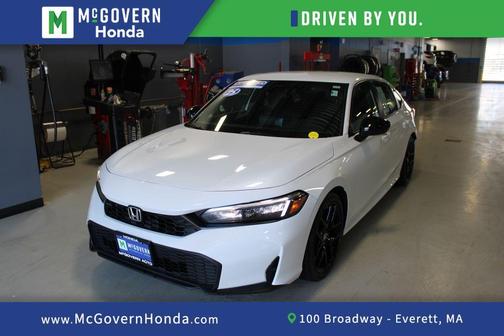 Platinum White Pearl 2025 Honda Civic Sport