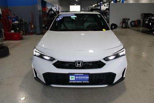 Platinum White Pearl 2025 Honda Civic Hybrid TOURING