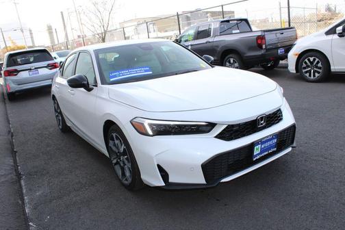 Platinum White Pearl 2026 Honda Civic Hybrid Sport Touring