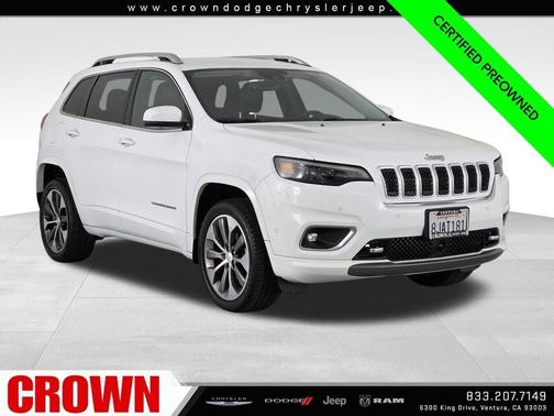 Bright White Clearcoat 2019 Jeep Cherokee Overland