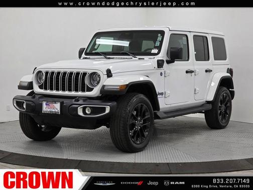 Bright White Clearcoat 2025 Jeep Wrangler 4xe Sahara
