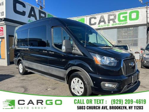 Agate Black Metallic 2024 Ford Transit-350 XLT