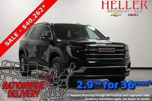 Ebony Twilight Metallic 2025 GMC Acadia FWD Elevation