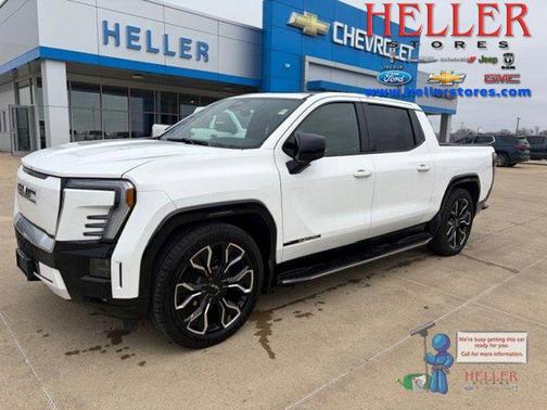 Summit White 2025 GMC Sierra EV Max Range Denali