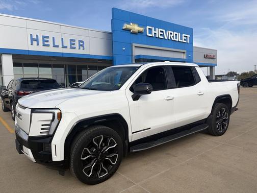 Summit White 2025 GMC Sierra EV Extended Range Denali