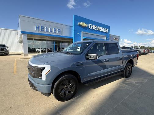 Azure Gray Metallic Tri-Coat 2023 Ford F-150 Lightning XLT