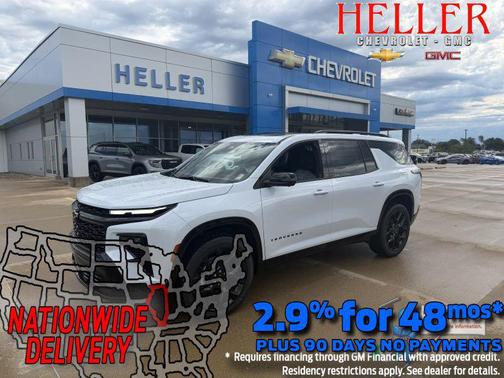 Polar White Tricoat 2026 Chevrolet Traverse RS