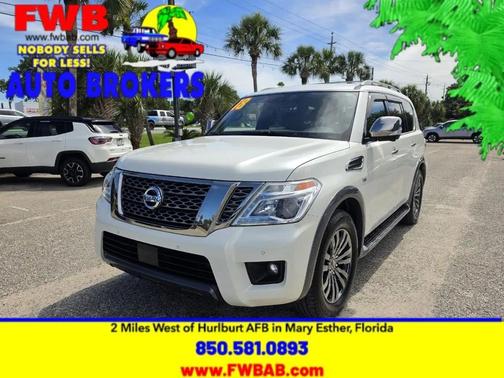 Pearl White 2018 Nissan Armada Platinum