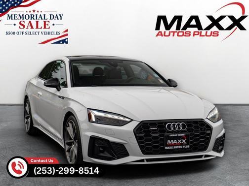 Glacier White Metallic 2021 Audi A5 45 S line Prestige