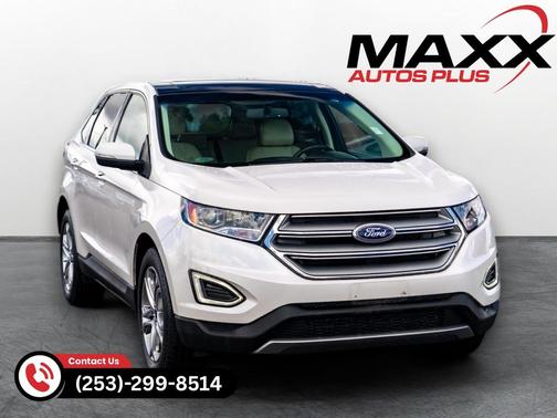 White Platinum Metallic Tri-Coat 2016 Ford Edge Titanium