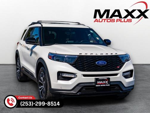 Star White Metallic Tri-Coat 2021 Ford Explorer ST