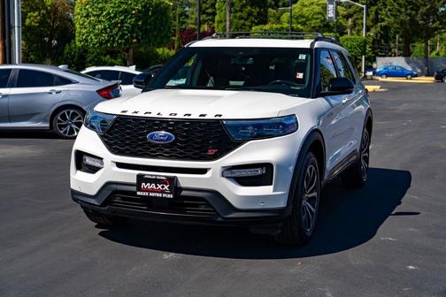Star White Metallic Tri-Coat 2021 Ford Explorer ST