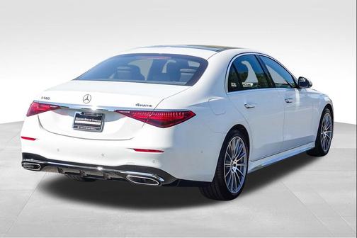 Moonlight White 2026 Mercedes-Benz S-Class 4MATIC