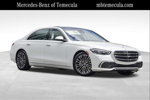Moonlight White 2026 Mercedes-Benz S-Class S 580e 4MATIC