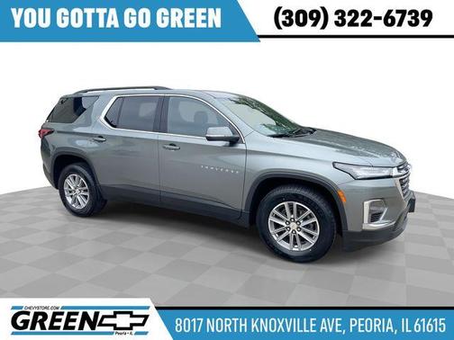 Silver Sage Metallic 2023 Chevrolet Traverse LT Cloth
