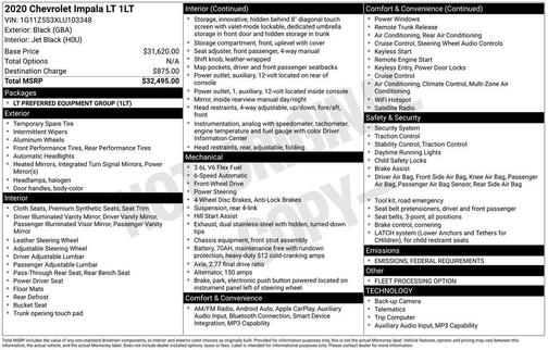 2020 Chevrolet Impala LT