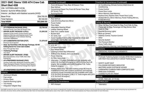 2021 GMC Sierra 1500 AT4