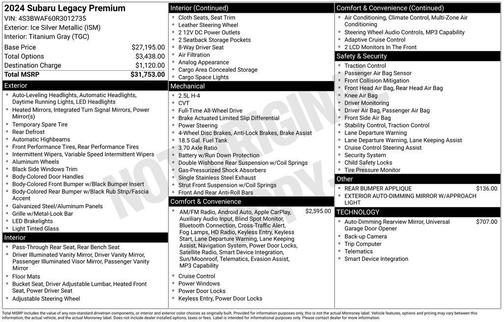 2024 Subaru Legacy Premium