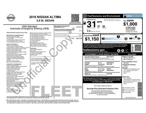 2018 Nissan Altima 2.5 SL